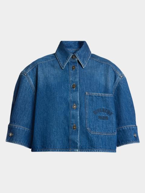 Cocoon Short Sleeve Denim Shirt