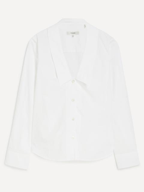 Low Collar Cotton Shirt