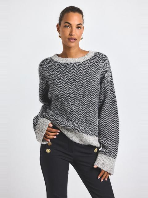 ASTRID HERRINGBONE KNIT SWEATER