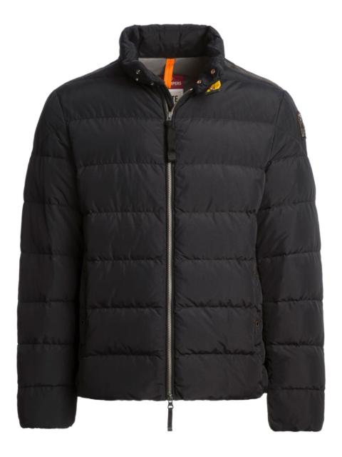 quilted zip-fastening jacket