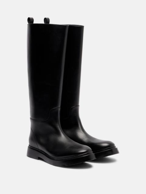 Bank leather knee-high boots