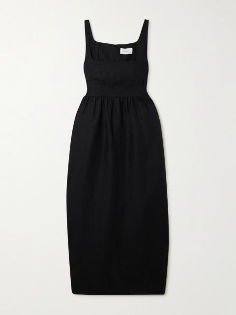 + Net Sustain Delphi Organic Linen Midi Dress