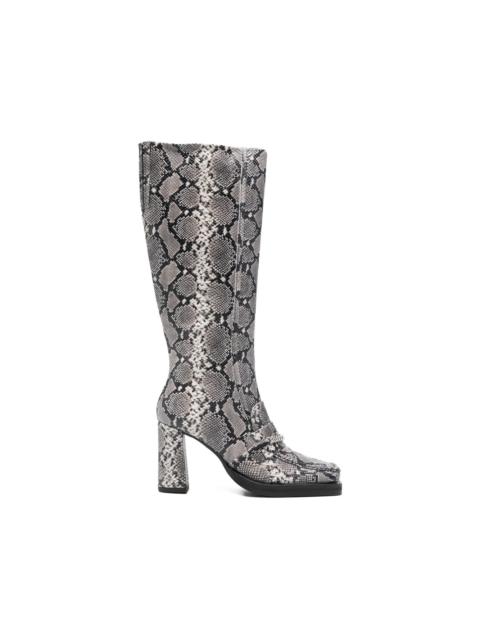 square toe chain boots