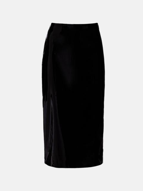 Samantha coated pencil skirt