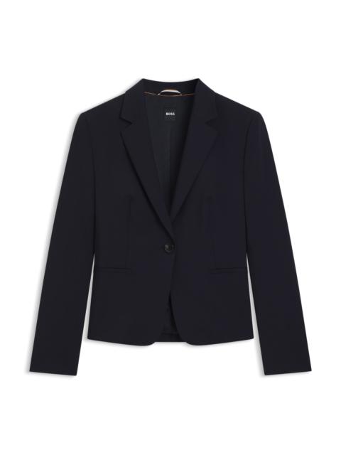 REGULAR-FIT BUTTON-UP JACKET IN VIRGIN WOOL