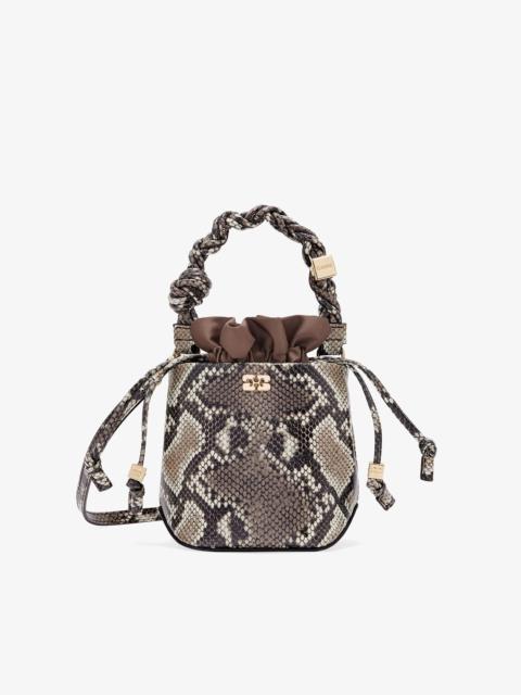 SNAKE MINI GANNI BOU BUCKET BAG