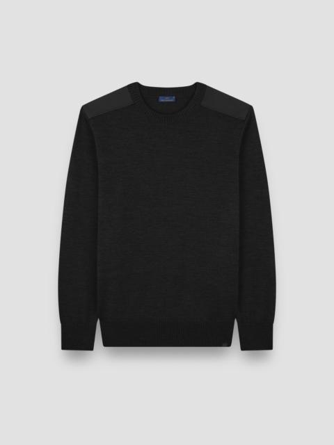 SOFT COOL TOUCH WOOL CREWNECK SWEATER WITH TYPHOON® DETAILS
