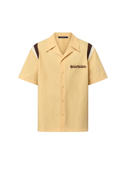 Embroidered Short-Sleeved Cotton Bowling Shirt