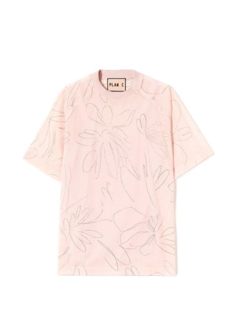 floral-print T-shirt