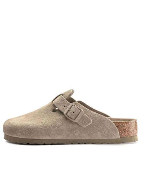 Birkenstock Boston Soft Footbed Narrow 'Suede Faded Khaki' 1019108