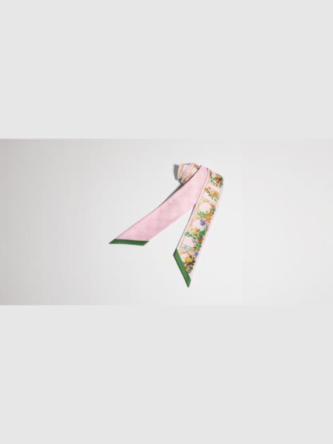 Printed GG silk twill jacquard ribbon