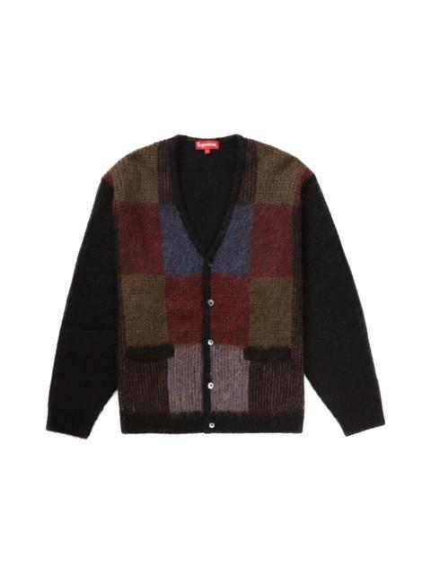 Supreme Brushed Grid Cardigan Black