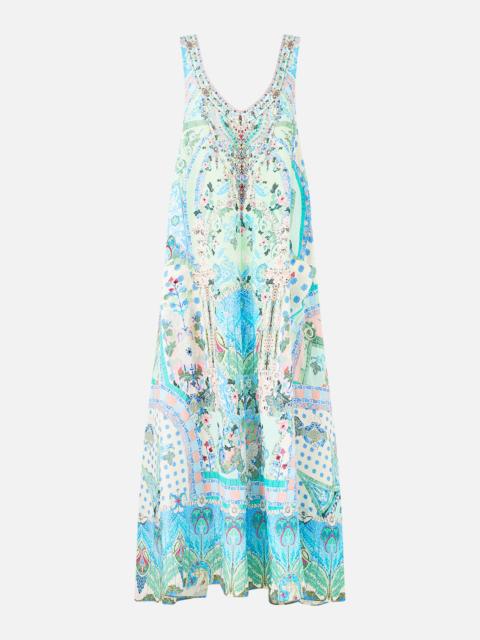 V NECK POCKET DRESS WITH LOW BACK