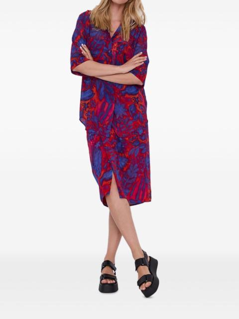 floral-print twisted skirt