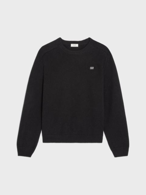 triomphe crew neck sweater in wool and cashmere