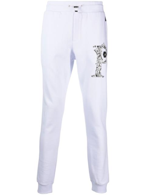logo-plaque track pants