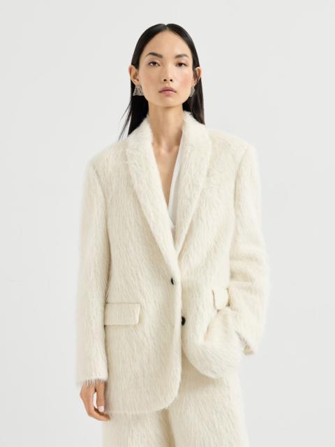 Wispy alpaca blazer with monili
