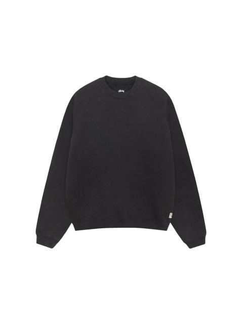 Stussy Fleece Raglan Crew Washed Black