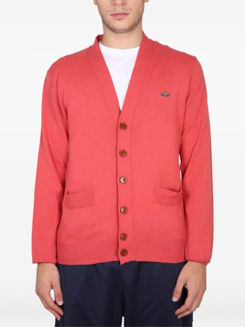 patch-pocket buttoned cardigan