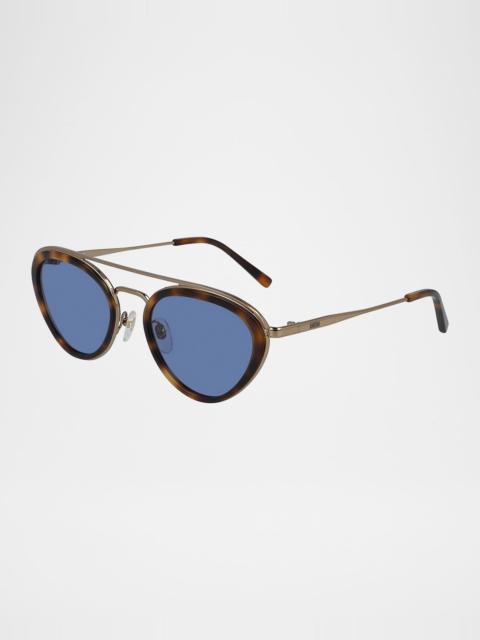 Classic Logo Metal Cat-Eye Sunglasses