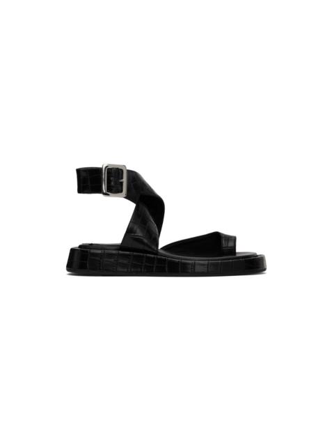 Black Roxanne Croc Sandals