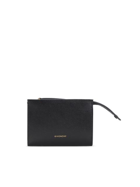leather zip-fastening wallet