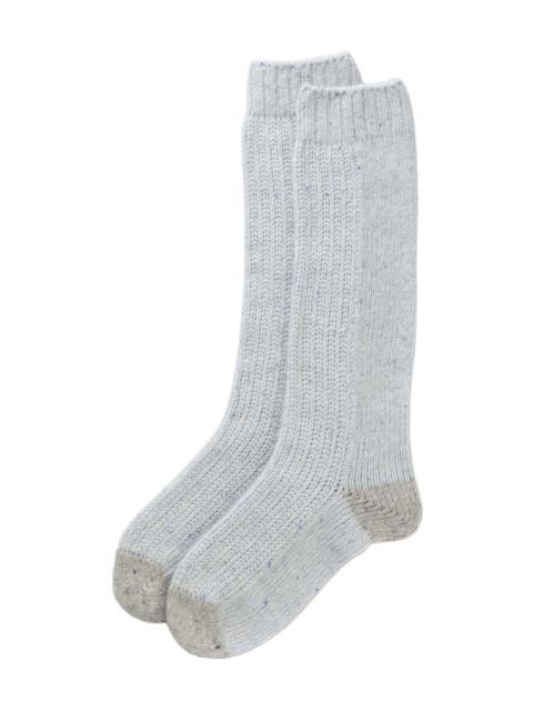 Women's Donegal Cashmere Blue Socks