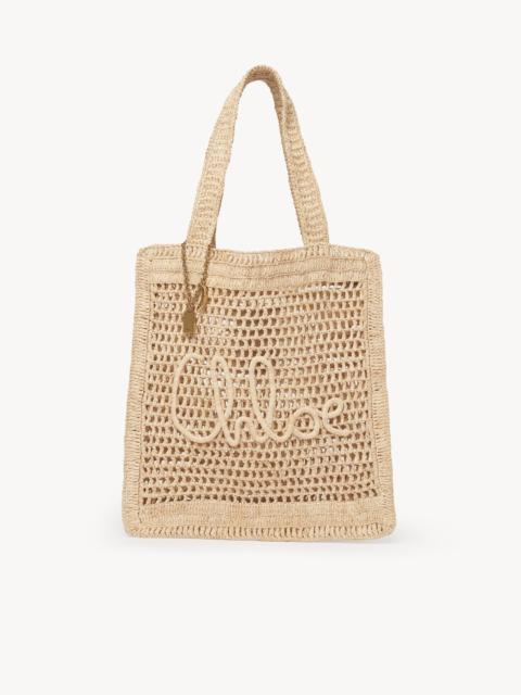 SUMMER BANANA TOTE BAG IN RAFFIA