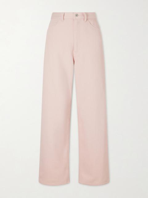 Wide-leg Silk Jeans