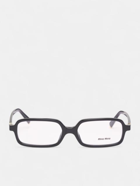 Black Glossy Rectangular Glasses