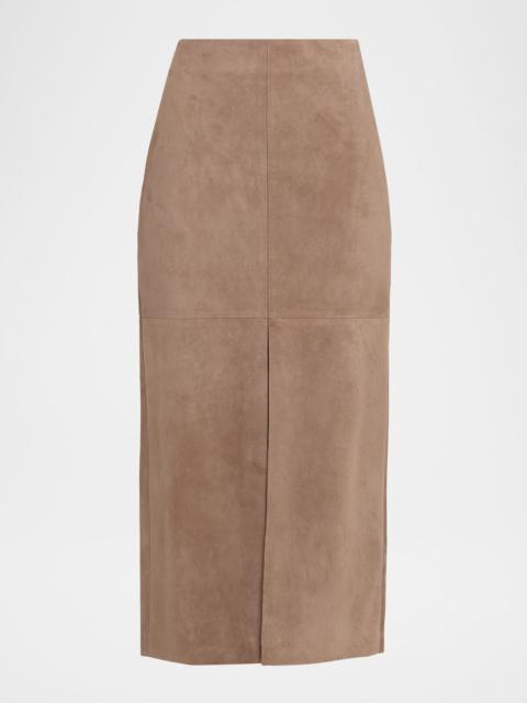 Suede Pencil Skirt