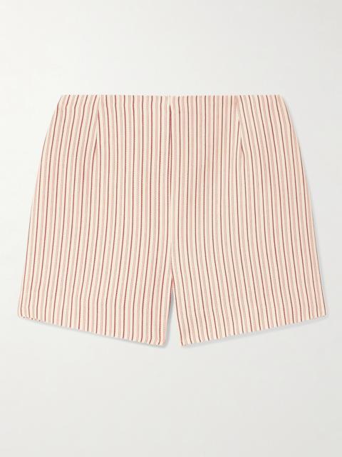 Striped Organic Cotton-blend Shorts