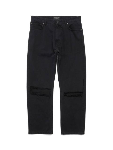 Loose Fit Buckle Pants in Black