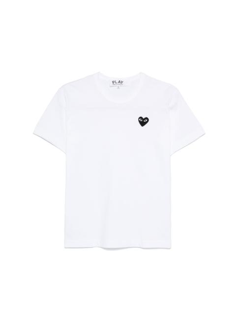UNISEX SHORT SLEEVE T-SHIRT BLACK HEART - WHITE