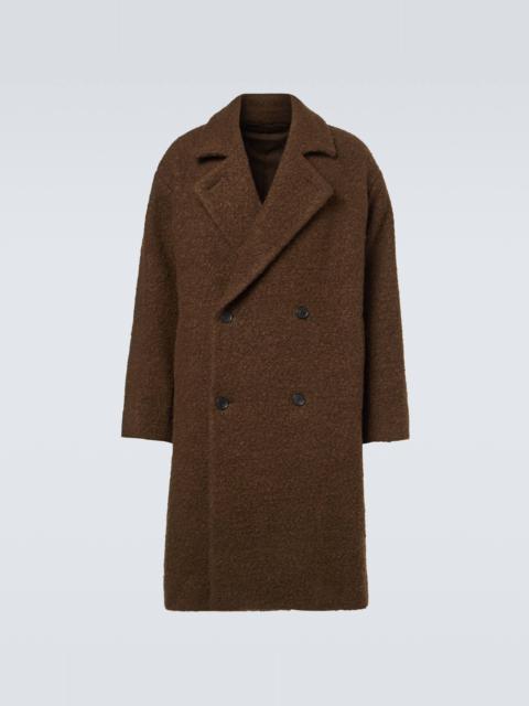 Double-breasted wool-blend coat