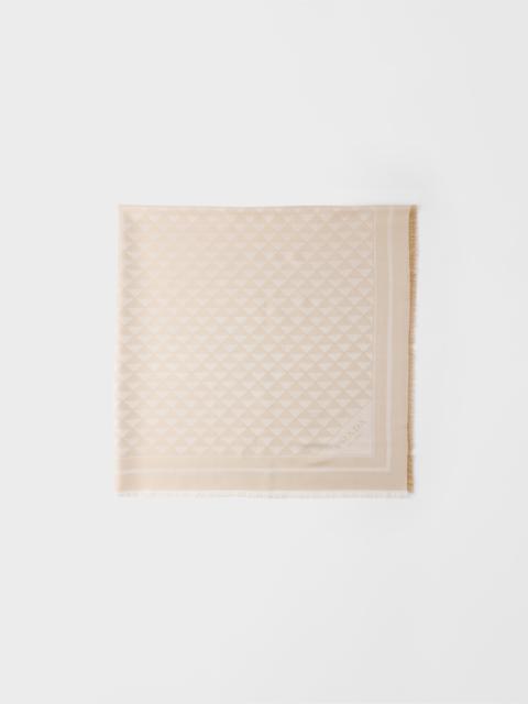 Silk, viscose and Lurex shawl