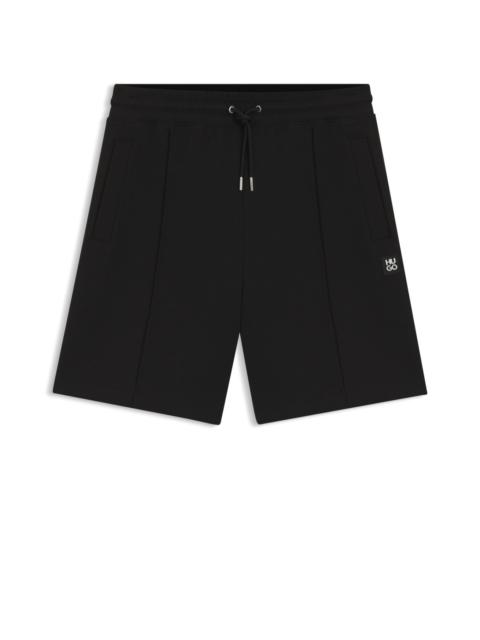 SHORTS WITH STACKED-LOGO TRIM