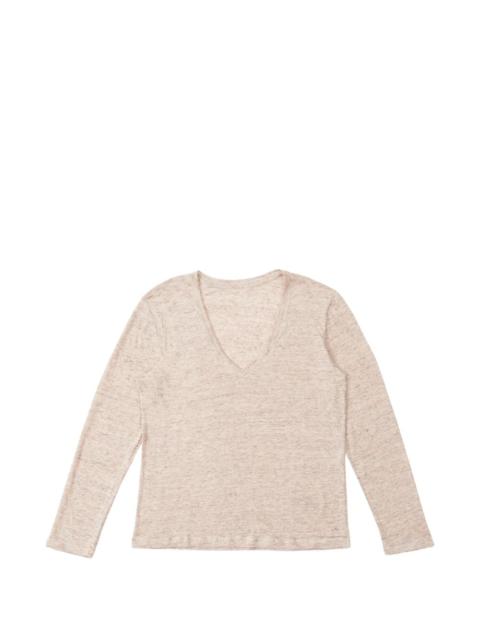 Cara long-sleeve V-neck T-shirt