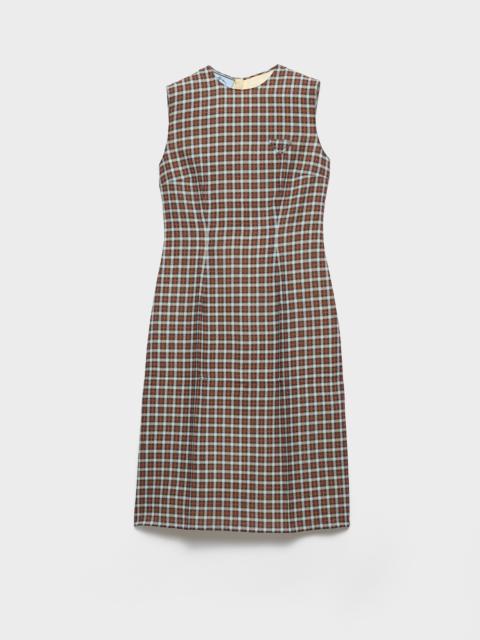 Checked georgette dress