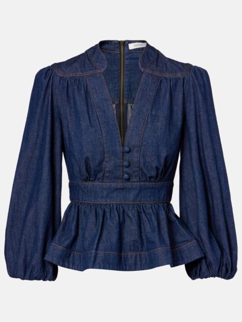 Awaken denim blouse