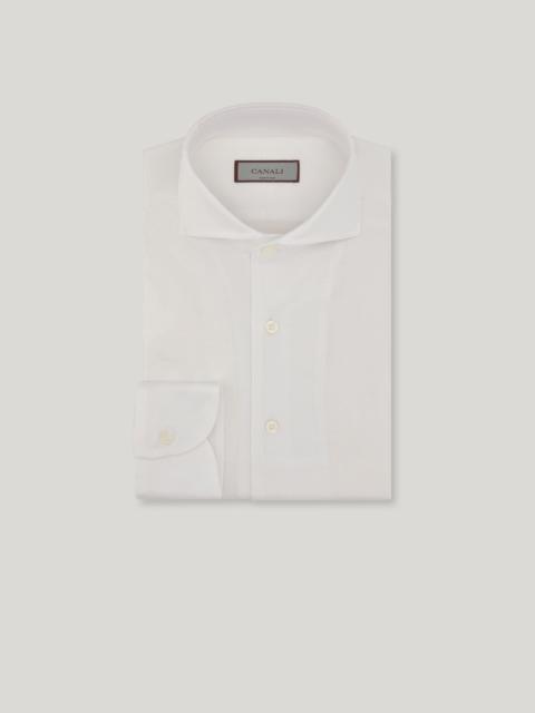 REGULAR-FIT SHIRT IN WHITE COTTON JERSEY