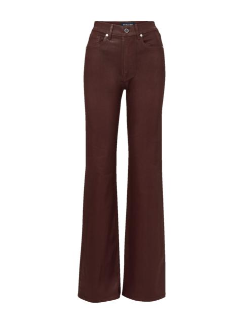 CROSBIE COATED SLIM WIDE-LEG JEAN