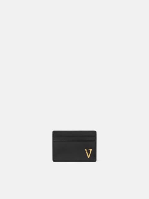 V Leather Card Holder