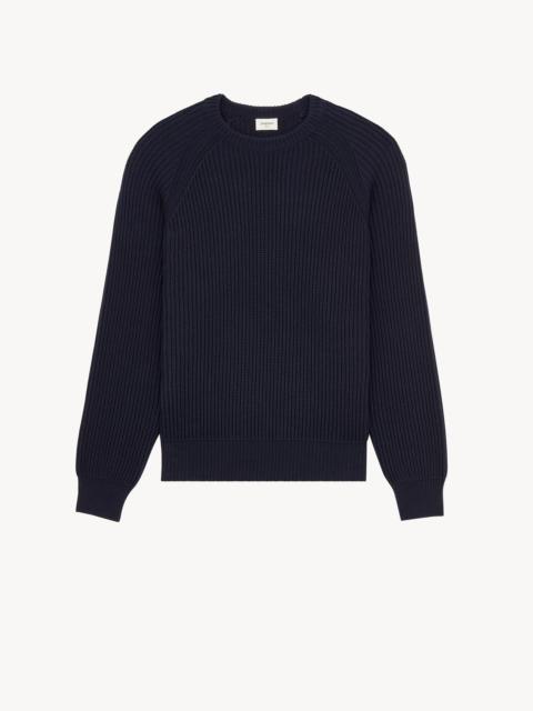 CREWNECK SWEATER IN FISHERMAN'S RIB COTTON