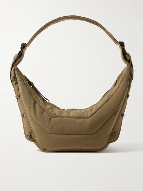 Soft Game small quilted recycled canvas shoulder bag Sage green