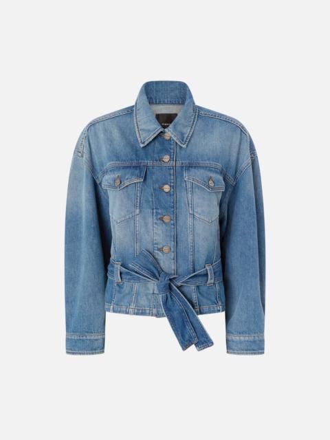 DENIM JACKET WITH BELT