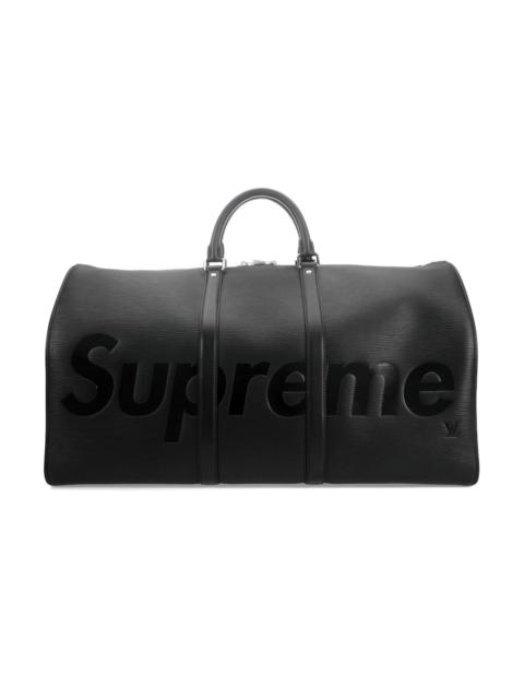 Louis Vuitton x Supreme Keepall Bandouliere Epi 55 Black