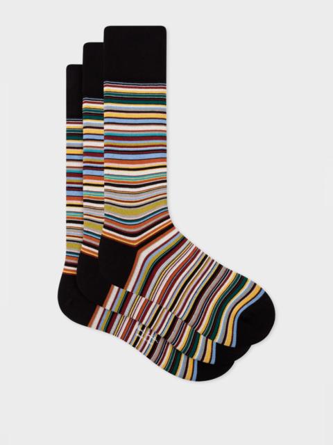 'Signature Stripe' Socks Three Pack