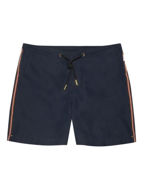 Bulldog stripe-drawcord swim shorts