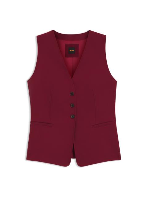 ADJUSTABLE WAISTCOAT IN STRETCH CREPE